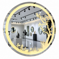 Golden Glow LED Mirror