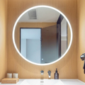 Nordic round Glow Mirror